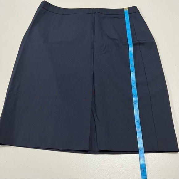 🆕 Brooks Brothers Front Pleat Wool Blend Skirt in Navy Blue - Picture 9 of 10